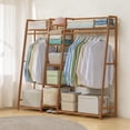thumbnail image 1 of Closet Armable para Ropa, Ropero 5 Niveles de Madera - Mueble para Ropa con Estantes, Organizador de Abrigos, Vestidos, Zapatos, Ideal para Dormitorio y Clóset, 160x40x140 cm (Marrón), 1 of 8