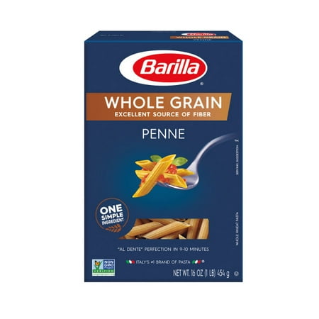 (4 pack) Barilla Pasta Whole Grain Penne, 16.0 oz (Best Whole Wheat Pasta)