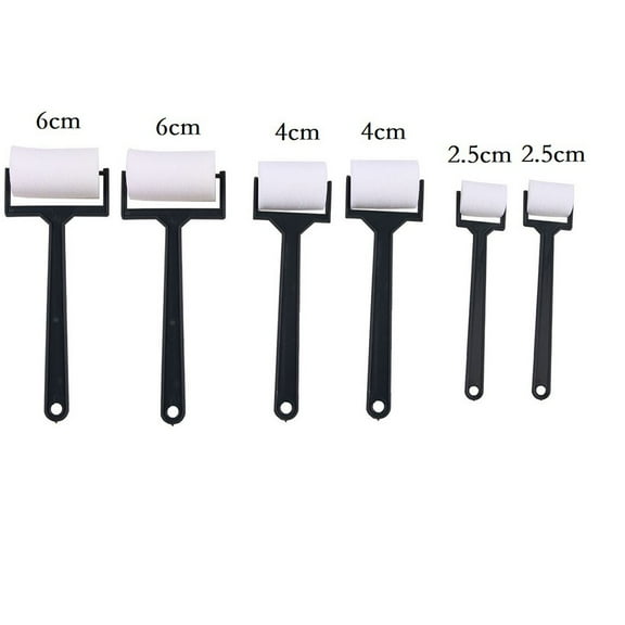 RANMEI 6Pcs Craft Tool White Sponge Brush Foam Painting Roller Brush For Children Draw Craft Tool Decorative Supplies