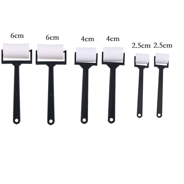 3/6PCS Craft Tool White Sponge Brush Foam Painting Roller Brush Children Draw 6PCS