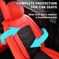 thumbnail image 3 of Fit for HYUNDAI SANTA FE 2020 Seat Cover, Red Car Seat Covers, Waterproof Faux Leather 5 Seats Full Set Easy to Clean and Install Suitable for All Seasons, Suitable for 5-seater cars only, 3 of 9