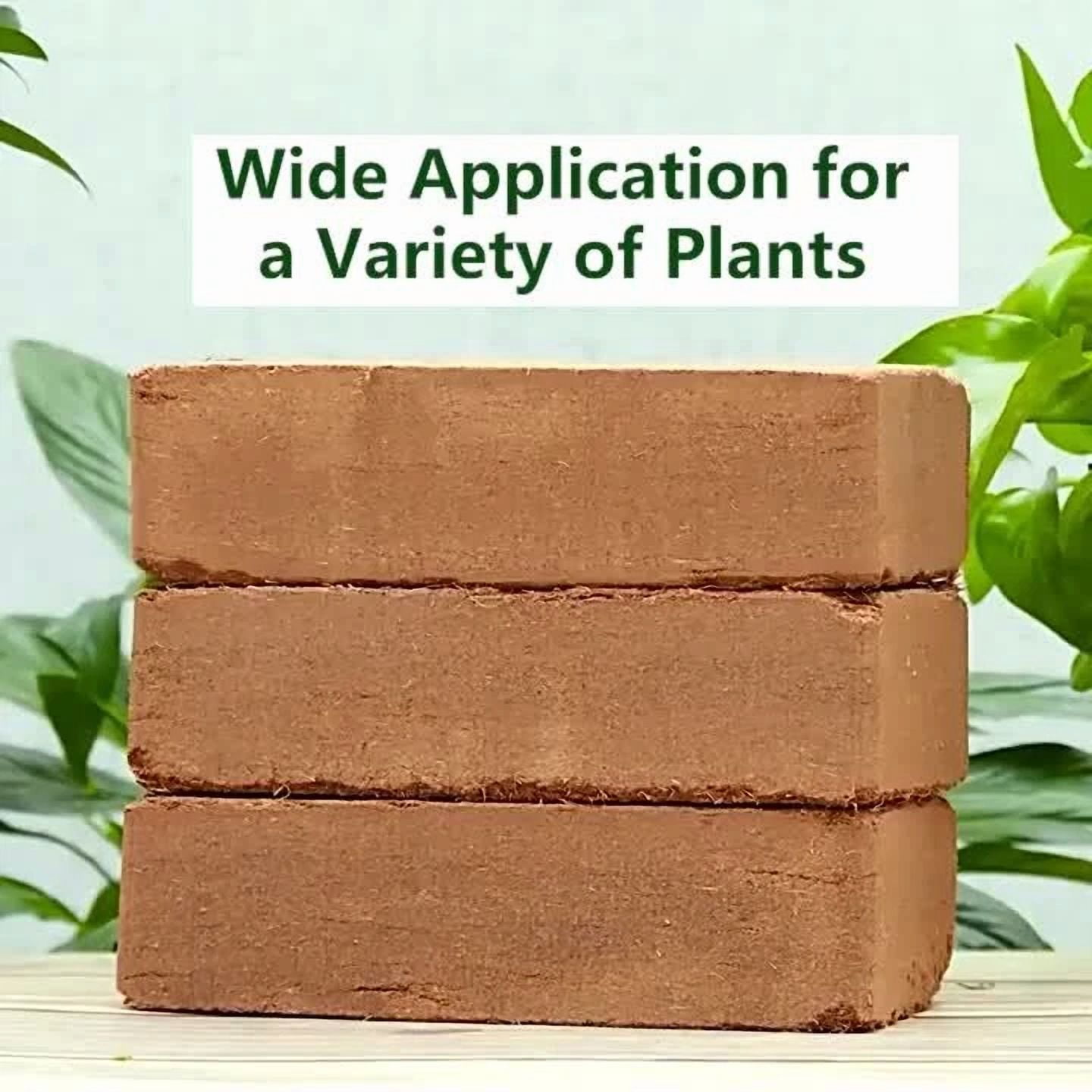 PURELY- 2-Pack 650G Coconut Growing Media Fiber Potting Soil Gardening Coco Coir Bricks