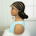 thumbnail image 4 of 10 Inches Short Bantu Synthetic Full Lace African Cornrow Braided Wigs with Baby Hair for Women Knotless Braiding Wig, 4 of 8