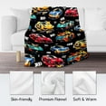 thumbnail image 5 of Car Blanket for Kids, Soft Warm Flannel Throw Blanket for Boys Teens, 50x60 Inch Racing Car Fleece Blanket for Sofa Couch, Sports Throws, Car Lovers Gifts Home Decor, 5 of 6