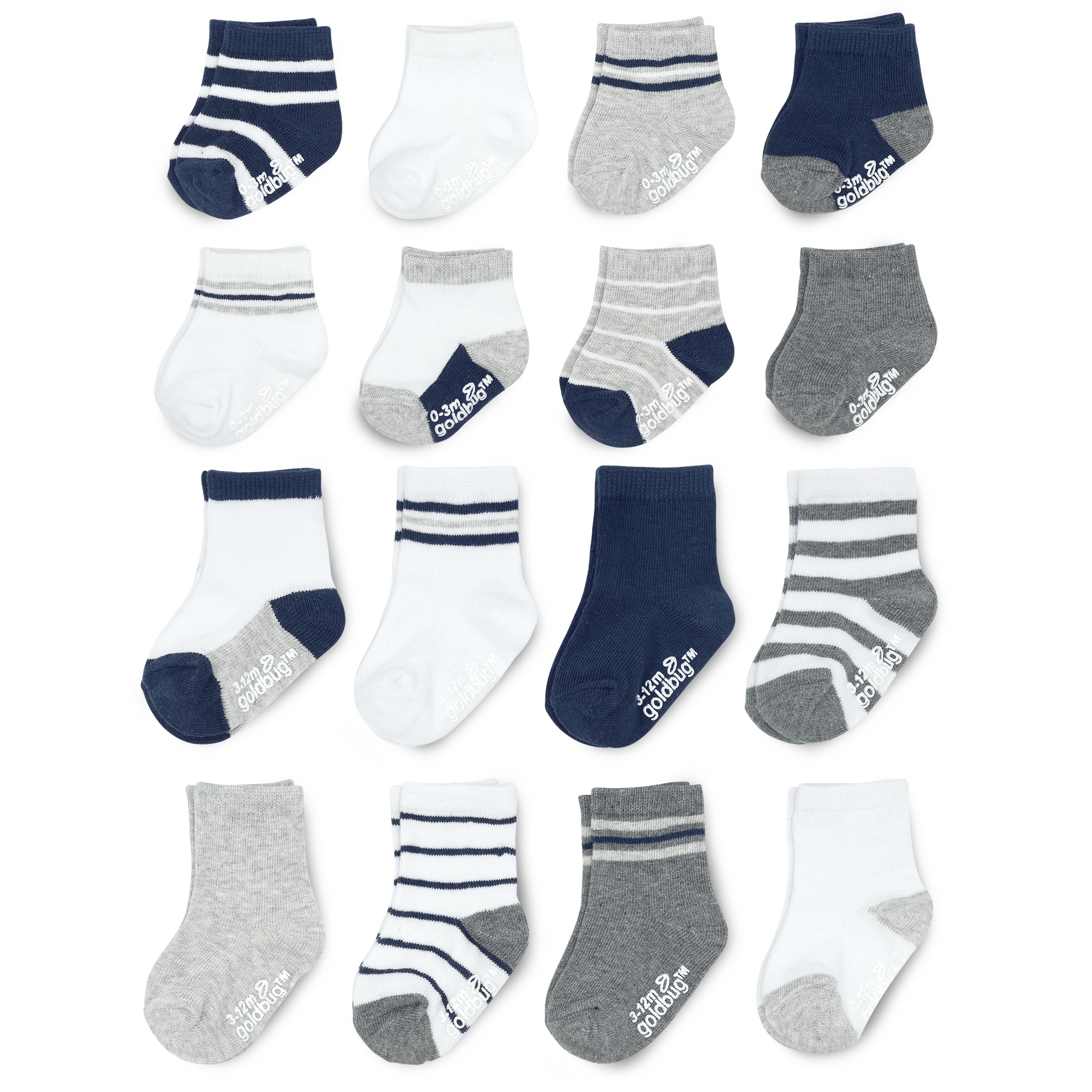 Falari 12 or 24 Pairs Boy Toddler Kids Cotton Socks