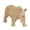 Light Brown Solid Rhino Animals 5" x 16" x 8", variant on 5" x 8" Light Brown Polystone Rhino Sculpture, by DecMode