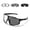 Black, variant on UV400 Photochromic Polarized Safety Glasses,Oversized Around Impact Resistant, UV-Protective Sunglasses for Hiking & Cycling