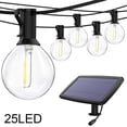 thumbnail image 1 of Luces de cadena al aire libre 25 LED G40 Bombillas de vidrio de globo Lámpara decorativa colgante impermeable para patio Patio trasero Balcón Monstrate HA000281-00B, 1 of 4
