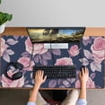 thumbnail image 4 of Long Mouse Pads for Desk,Pioneer Flower Floral Print Pattern Desk Mats on Top Of Desks, Desk Mouse Pad Extra Large with 3mm Non-Slip Base and Stitched Edge for Gaming,Office,Work,Home 47.3"x23.6", 4 of 6