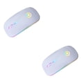 thumbnail image 1 of Wisewang Portable Wireless Silent Computer Mouse Rechargeable Mouse PC Laptop Accessories white 2Set, 1 of 6