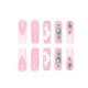 thumbnail image 2 of Fake Nails French Long Press on Coffin Nails Crystal Full Cover Acrylic Shiny, 2 of 5