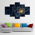 thumbnail image 2 of TISHIRON 5PCS Framed Canvas Wall Art Set,60"x40" Dark Fractal Flower Canvas Art Decor, 2 of 7