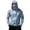 Blue, variant on Men's Casual Camouflage Print Hooded Long Sleeve Sun Protection Jacket Lightweight Pullover Outdoor Top with Zipper Pocket