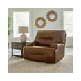 thumbnail image 6 of Bowery Hill Leather Power Recliner with Headrest in Dark Brown, 6 of 7