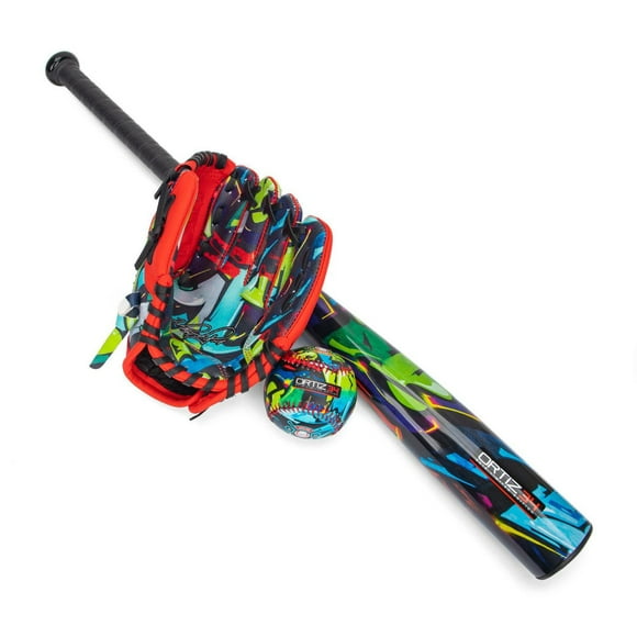 ORTIZ34 9 INCH GLOVE, 25 INCH BAT, T-BALL BUNDLE