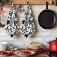 thumbnail image 6 of Sage Green Black Geometric Kitchen Towels Set of 1, Abstract Art Modern Line Absorbent Dish Towels for Kitchen, Microfiber Hand Towel, Quick Drying Tea Towel for Cleaning Decorative Dishcloths, 6 of 7