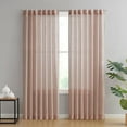thumbnail image 2 of THD Charlotte Faux Linen Semi Sheer Light Filtering Transparent Back Tab Rod Pocket Lightweight Window Curtains Drapery Panels Bedroom, Dining Room & Living Room, 2 Panels, 2 of 4