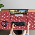 thumbnail image 4 of Long Mouse Pads for Desk,Red Christmas Deer and Snowflake Pattern Desk Mats on Top Of Desks, Desk Mouse Pad Extra Large with 3mm Non-Slip Base and Stitched Edge for Gaming,Office,Work,Home 47.3x23.6in, 4 of 5