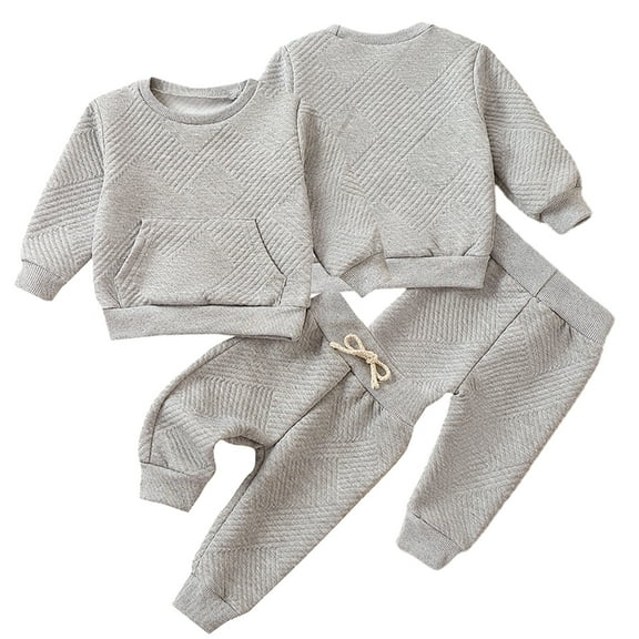 YTDSCS Kids Baby Spring Fall Sweatshirt Sweatpants Set for Girls,Infant Girls Long Sleeve Pullover Set Soft Breathable Sweatsuit Top Elastic Pants Outfits,Sizes 3M-4Y