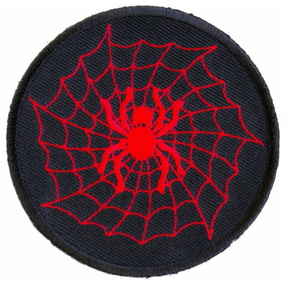 Red Spider and Web Iron on Patch