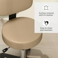 thumbnail image 4 of HOMCOM Tabouret Roulant Réglable, Tabouret de Dessin Pivotant en Cuir PU, Brun, 4 of 10