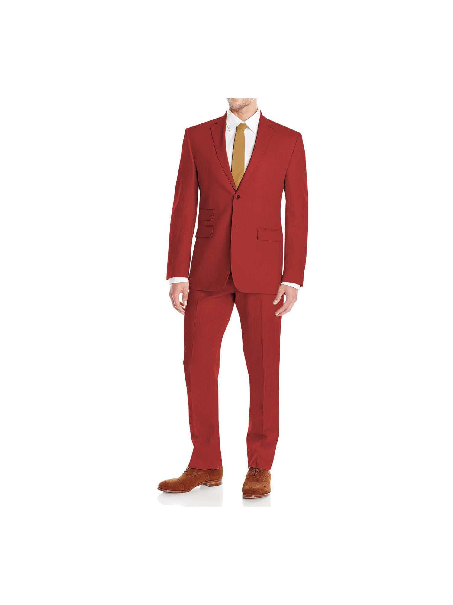 DTI GV Executive Men's Linen Suit 2 Button Modern Fit Summer Blazer ...