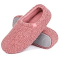 thumbnail image 1 of Zapatillas HomeTop de espuma viscoelástica de piel rizada y difusa para mujer, rosas, 7-8, 1 of 7