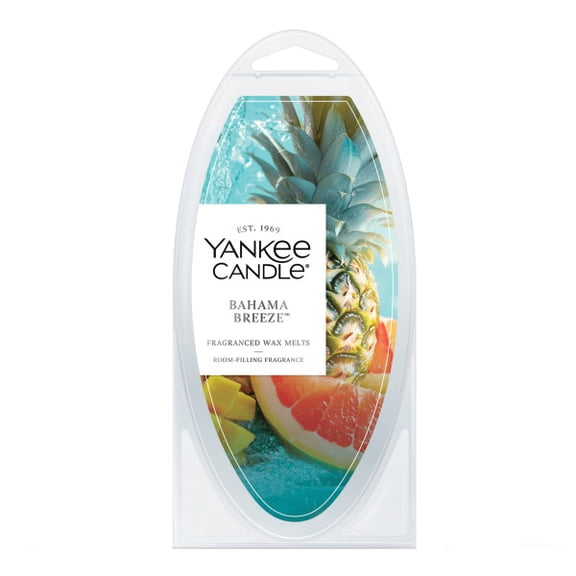 Yankee Candle Bahama Breeze Fragranced Wax Melts, 6 Wax Spheres per Package, Pack of 4 (24 Cubes Total)