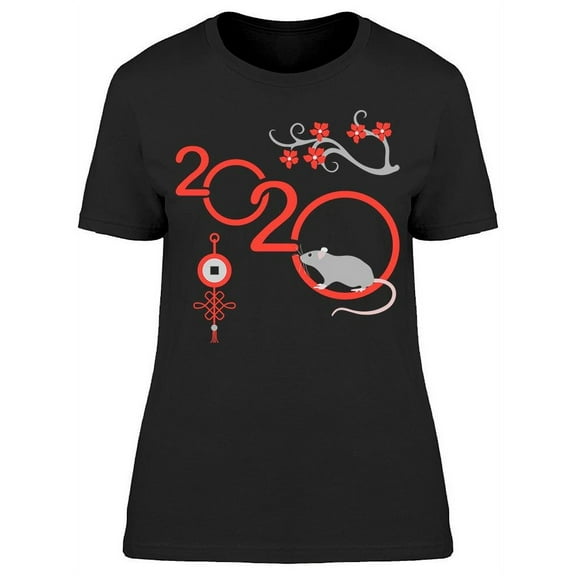 Rat Symbol Of New Year T-Shirt Women -Image by Shutterstock, Female XX-Large