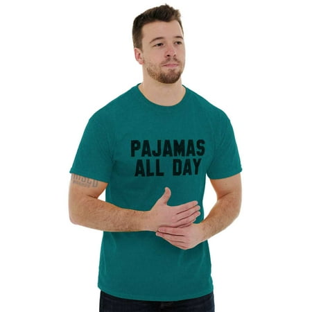 

College Short Sleeve T-Shirt Tees Tshirts Pajamas All Day Funny Lazy Napping Funny