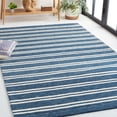 thumbnail image 2 of SAFAVIEH Metro Joaquin Striped Area Rug, Blue/Ivory, 6' x 6' Square, 2 of 8