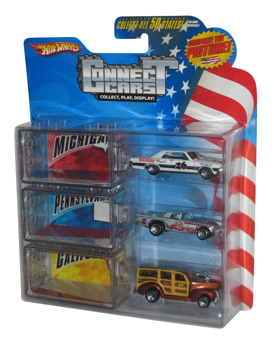 Hot Wheels Connect Cars Starter Michigan, Pennsylvania & California Set