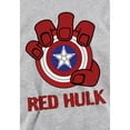 thumbnail image 1 of Captain America: Brave New World Boys/Girls Red Hulk Shield Pull Over Hoodie, 1 of 6