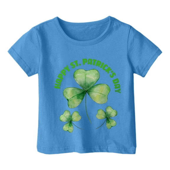 lnmuld Cute Tops St Patricks Day Toddler Casual Short Sleeve Tee for Boys and Girls Irish Themed Kids Top Size:4-5 Years