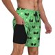 thumbnail image 2 of Balery alien cartoons Bañador para hombre, shorts de playa de secado rápido con entrepierna y forro de compresión-3X-Large, 2 of 6