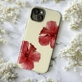 thumbnail image 5 of Red Hibiscus Floral Phone Case, Tropical Flower Design Cover for iPhone 17 16 15 14 13 12 11 Pro Max Plus Mini Protective Case, 5 of 6