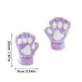 thumbnail image 3 of Guantes sin dedos para mujer Guantes de gato Guantes cálidos de felpa sintética Guantes de gato bonitos para los dedos Guantes de invierno para cosplay Equipamiento para deportes de invierno, 3 of 5