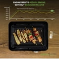 thumbnail image 4 of Simple Living Infrared Electric Indoor Smokeless Grill  Non Stick Ceramic 8x14" Grilling Surface  Consistent 446?F Temperature  BBQ Char Grilled Results with Virtually ZERO SMOKE, 4 of 9