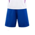 thumbnail image 7 of Afuyipoi Boys 2-Piece Football Summer Outfit (4-13 Years) Professional Solid Color V-Neck Jersey and Training Shorts Set For Toddler and Kids White 12/13, 7 of 7