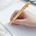 thumbnail image 4 of Retractable Erasable Gel Pens, 0.5Mm Fine Point Erasable Pen, Smooth Writing for Note Taking Marking Planner Crossword Puzzles, 3 Ml (Gold), 4 of 7