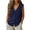 Navy, variant on cocolona Womens Summer Tank Tops V Neck Sleeveless Button Shirts Trendy Casual Loose Blouses