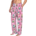 thumbnail image 6 of Logiee pink Holiday Joy Print Pajama Pants for Men,Men’s Pajama Bottoms,Mens PJ Pants with Pockets & Button Fly-X-Large, 6 of 6