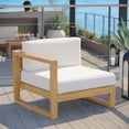 thumbnail image 7 of Modway Upland Outdoor Patio Teak Wood Left-Arm Chair in Natural White, 7 of 7