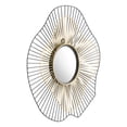 thumbnail image 2 of Comet Round Mirror Black & Gold Wall Decor, Modern Style, Hangs vertically only, Iron, Decor Mirrors, 2 of 5