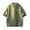 Army Green, variant on CYMMPU Men's Color Block Waffle Knit Stand Collar Short Sleeve Henley Shirt, Textured Fabric for Casual Wear Gray XXXXXL