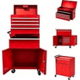 thumbnail image 1 of 5-Drawer Rolling Tool Chest - Detachable Top Toolbox Lockable Steel Cabinet for Garage and Workshop Red, 1 of 8