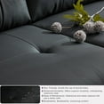 thumbnail image 4 of Coewske 2PCS Faux Leather Modern Accent Chair Comfy Tufted Single Sofa Armchair Home Office Black, 4 of 5
