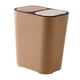 thumbnail image 1 of Cubo de basura rectangular para el hogar, cubo de basura de superficie lisa, cubo de almacenamiento de basura café, 1 of 9