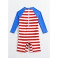 thumbnail image 3 of Emy Dola Baby Boys one Piece Swimsuit Zipper Rash Guard Kids Long Sleeve Bathing Suits UPF 50+ Sun Protection Swimwear 0-3 Years, 3 of 7