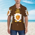 thumbnail image 2 of Fotbe Gnomes With Honey Camisa Hawaiana para Hombre Unisex – Camisa Casual de Verano con Botones de Manga Corta de Algodón y Lino,Small, 2 of 7